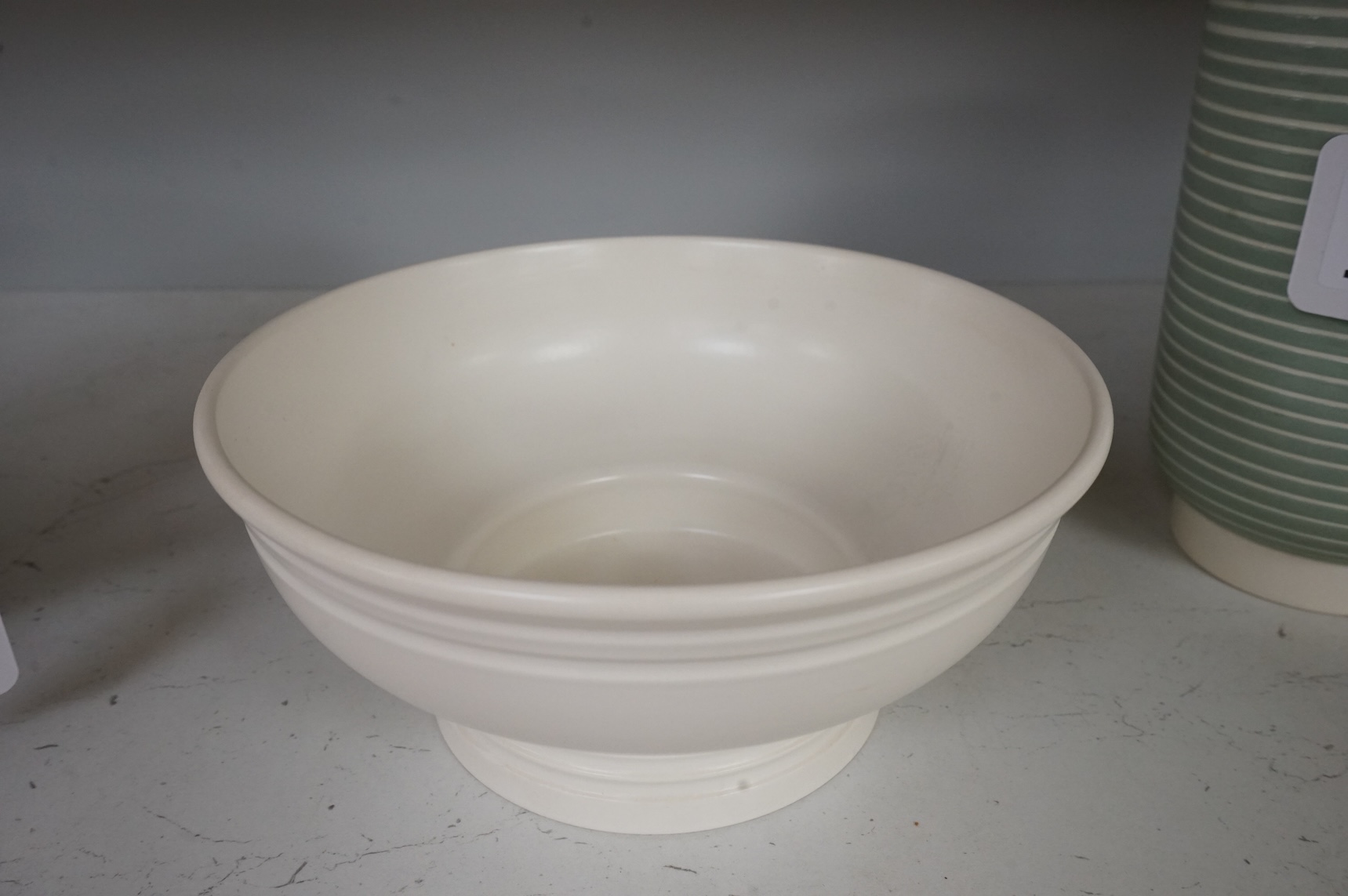 Keith Murray for Wedgwood, a cream ribbed bowl, diameter 22cm